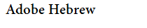 Adobe Hebrew